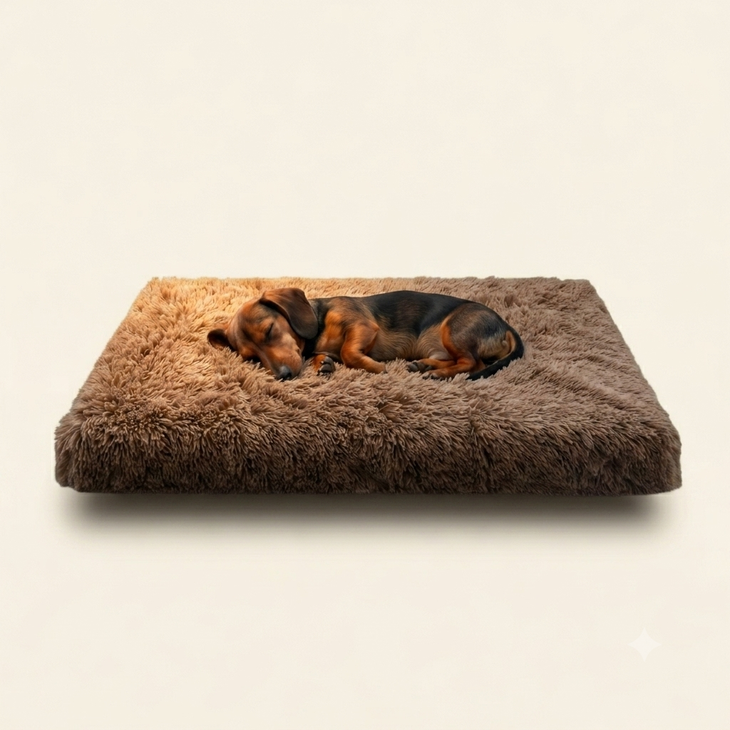 Lit Carré Moelleux pour Chien — Mémoire de Forme & Confort Premium