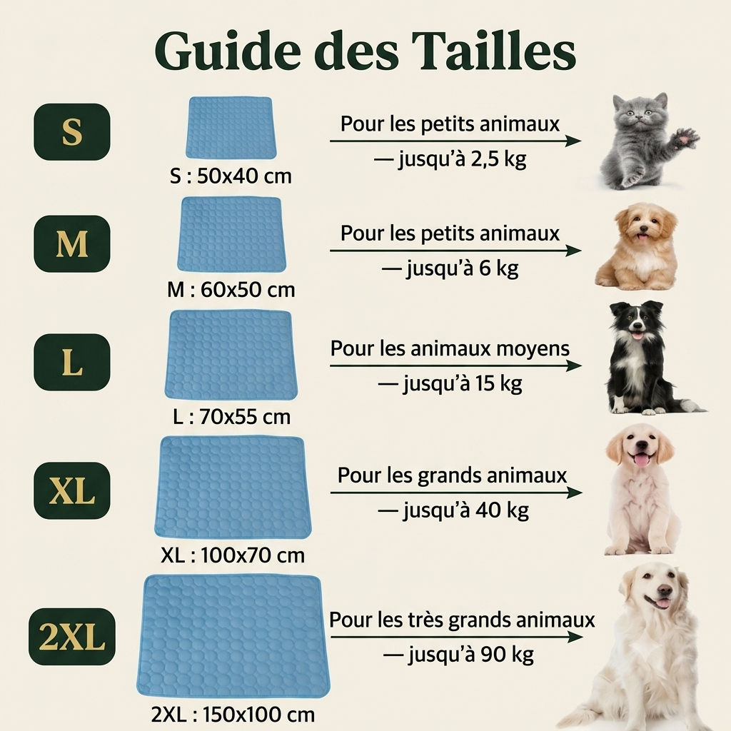 Tapis Rafraîchissant pour Chien — Effet Froid Immédiat & Confort Été