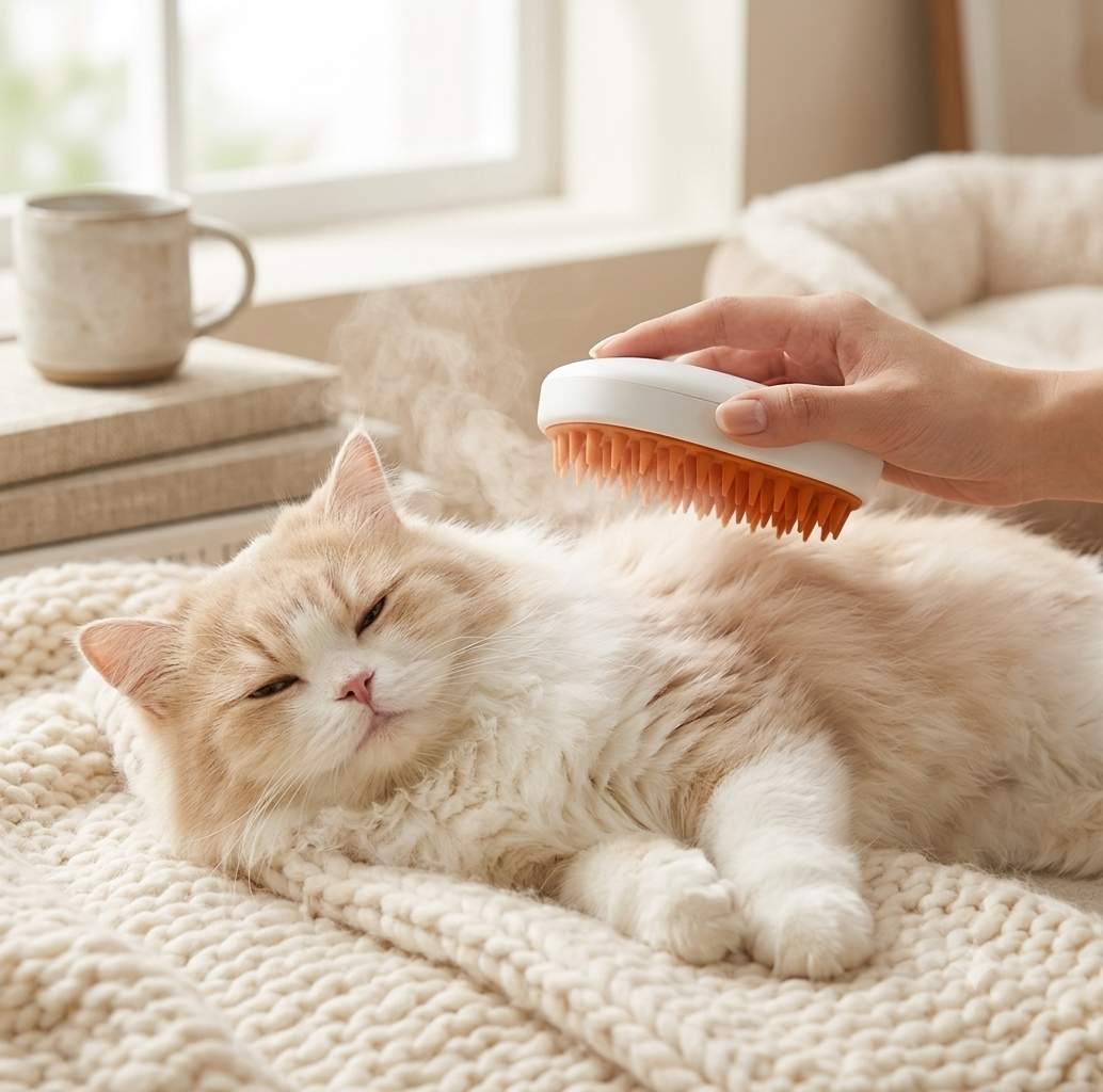 Brosse vapeur rechargeable — Soin & Démêlage pour chien