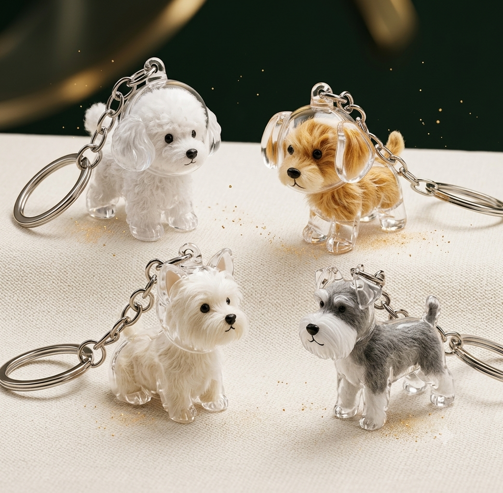 Porte-clés Chien — Figurine à l'effigie de votre race préférée