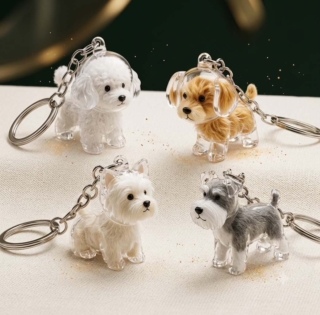 Porte-clés Chien — Figurine à l'effigie de votre race préférée