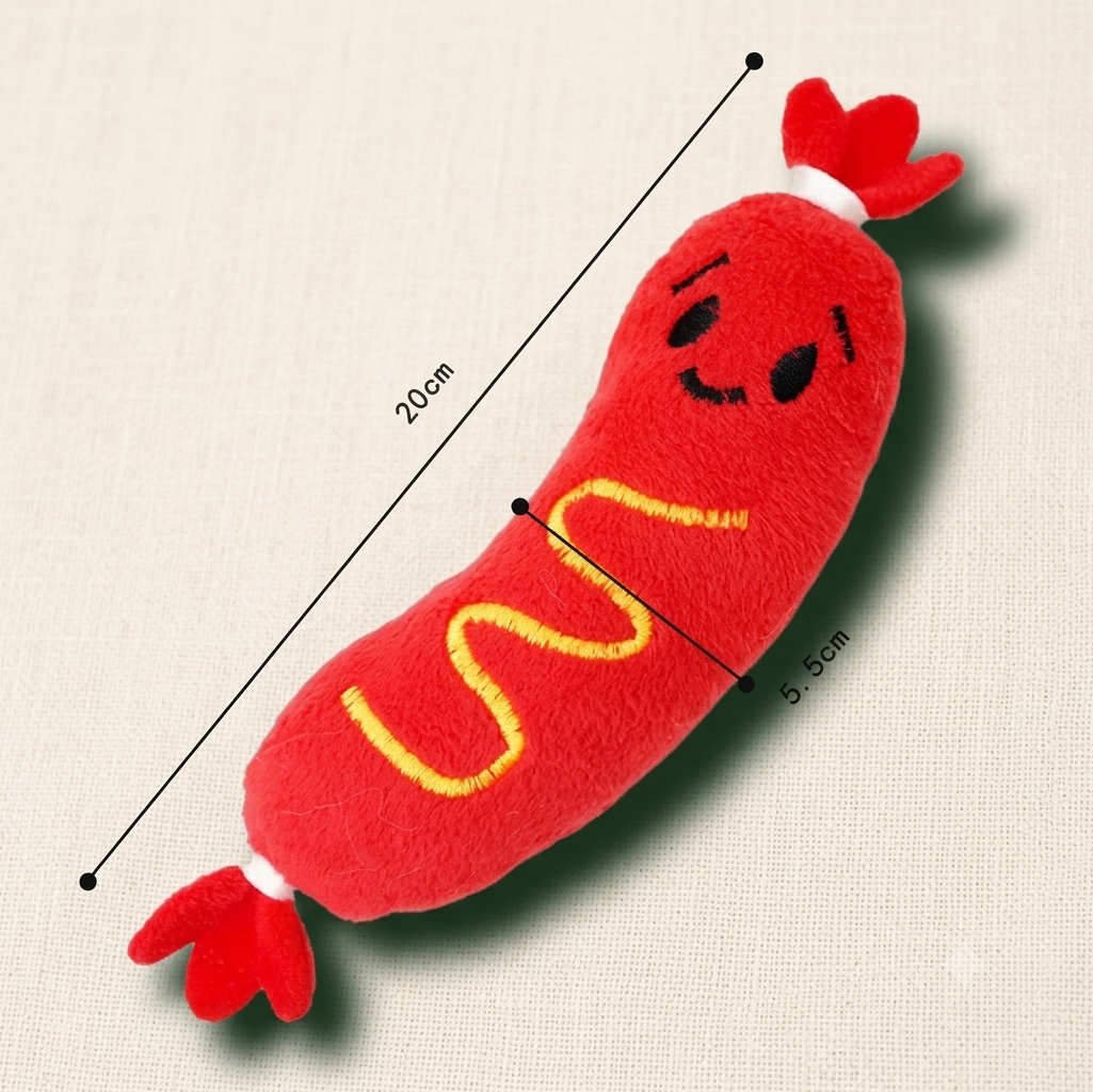 Jouet Peluche Saucisse Couinante — Chien