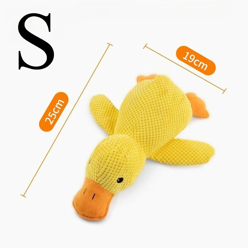Jouet Peluche Canard Couinant pour Chien — Résistant & Anti-Stress
