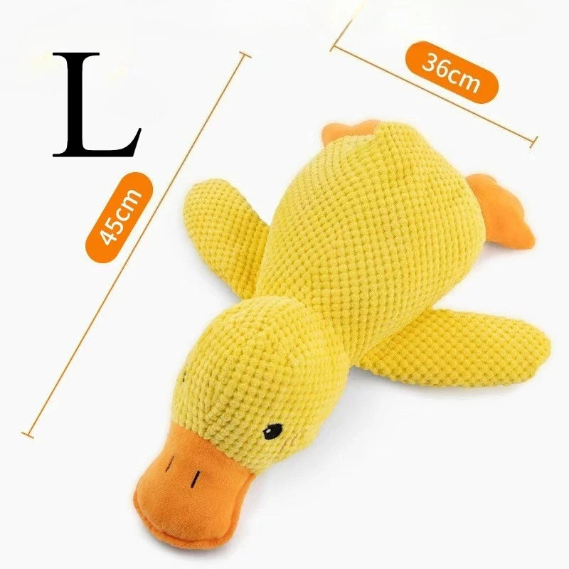 Jouet Peluche Canard Couinant pour Chien — Résistant & Anti-Stress