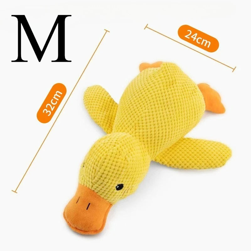 Jouet Peluche Canard Couinant pour Chien — Résistant & Anti-Stress